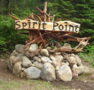 picture of sign for Spirit Point at road side