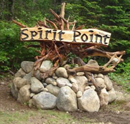 picture of sign for Spirit Point at road side