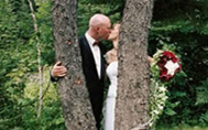 A wedding portrait taken at Spirit Point